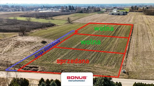 Działka 1955 m² pod dom jednorodzinny, media, plan działka Natalin
