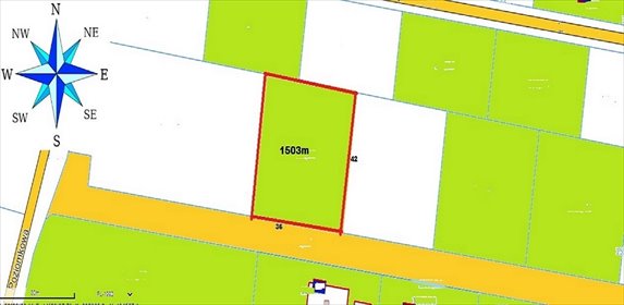 Na sprzedaż działka 1503 m² pod dom jednorodzinny w Dobrej działka Dobra