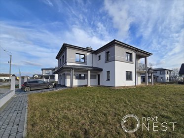 Dom bliźniak 213 m2 w stanie deweloperskim, garaż, 4 sypialnie dom Sękocin Stary, Olchowa