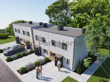 Nowoczesny bliźniak z dużym ogrodem i ogrzewaniem podłogowym dom Jezierzyce Kościelne