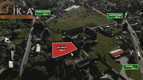 Zapraszam do obejrzenia działki 1538 m² z WZ, media, blisko Żagania działka Bożnów, Bożnów