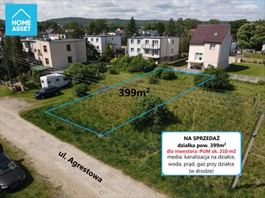 działka na sprzedaż 399m2 działka Rumia, Agrestowa