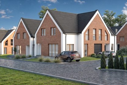 Nowoczesny bliźniak 102 m2 z ogródkiem, stan deweloperski dom Stargard