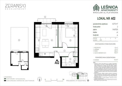 mieszkanie na sprzedaż 43m2 mieszkanie Wrocław, Leśnica, Platanowa