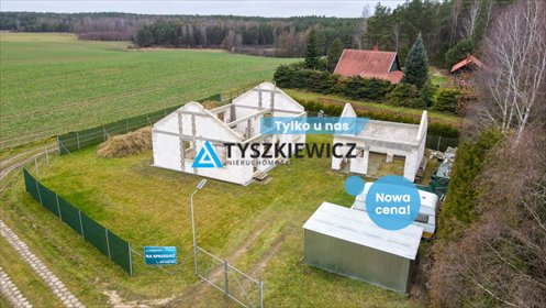 Działka z rozpoczętą budową domu i garażu w Osowie Leśnym działka Osowo Leśne