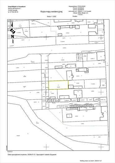 działka na sprzedaż 557m2 działka Suwałki