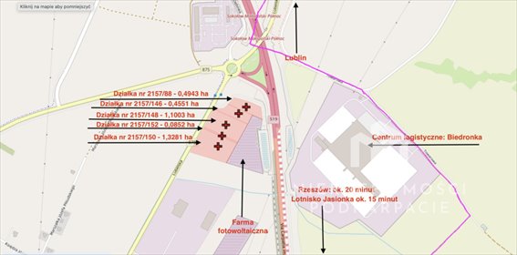 Grunt inwestycyjny 3,46 ha z MPZP, media, potencjał rozwoju działka Sokołów Małopolski