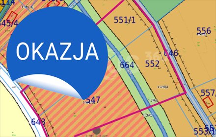 Działki inwestycyjne w Zawoni, 1,88 ha, plan zagospodarowania działka Zawonia