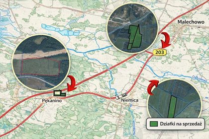 działka na sprzedaż 138400m2 działka Malechowo, Malechowo, Pękanino