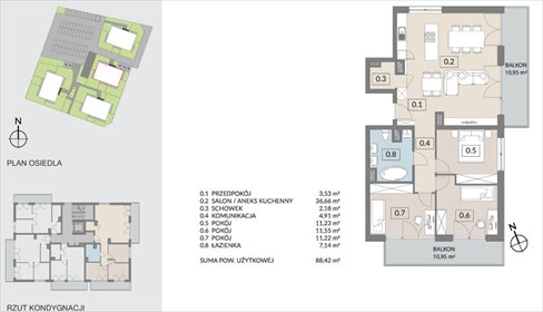 mieszkanie na sprzedaż 88m2 mieszkanie Poznań, Naramowice, Maków Polnych