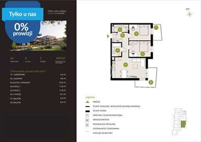 Nowoczesne 3-pokojowe mieszkanie w Bydgoszczy (blisko Kanału) mieszkanie Bydgoszcz, Flisy, Mińska