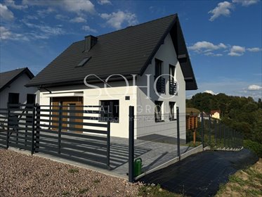 Nowoczesny dom 160 m2 z dużym tarasem i piwnicą dom Włosań