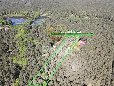 Działka budowlana 4241 m² w Przybynowie – las, jezioro 9 km działka Przybynów, Letniskowa