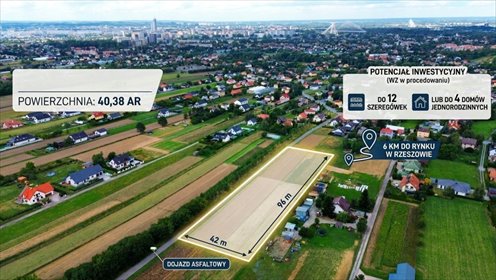 Zapraszam do zakupu działki 40,38 ar w Rzeszowie działka Rzeszów, Słocina, Ottona i Jana Pileckich