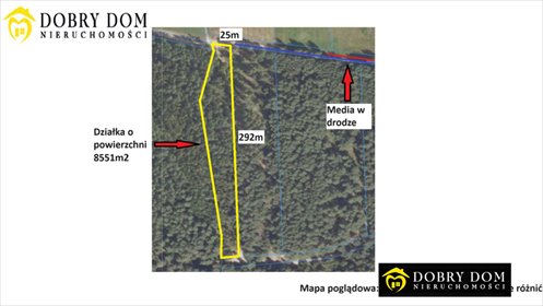 Polecam działkę leśną 8 551 m² z wodą i energią działka Chojnowo