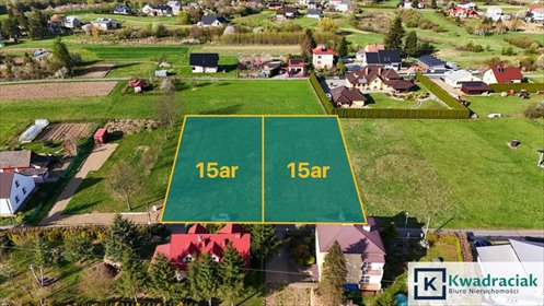Działki pod dom w Jasło Gądki, 1551 m², asfalt, media działka Jasło, Gądki, Gądki