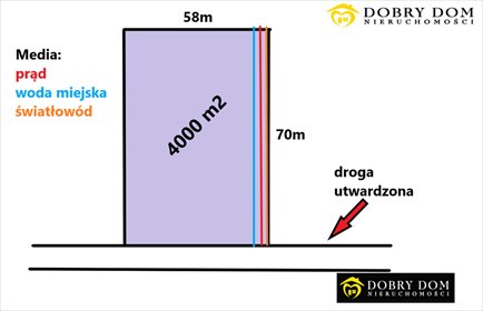 działka na sprzedaż 4000m2 działka Grzymały