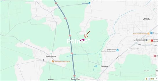 Działka 2800 m² z projektem domu w Konopnicy. działka Konopnica