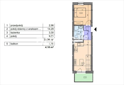 mieszkanie na sprzedaż 30m2 mieszkanie Iwiny, Brochowska