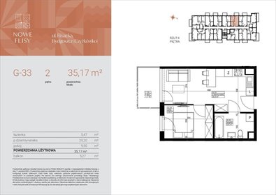 mieszkanie na sprzedaż 35m2 mieszkanie Bydgoszcz, Czyżkówko, Flisacka