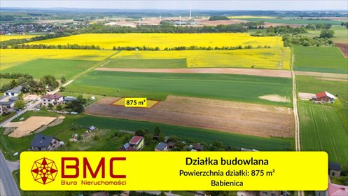 Działka budowlana 875 m² w Babienicy – idealna pod dom działka Babienica, Wolności