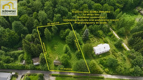 Działka 2000 m² w Krężnicy Jarej (las, prywatność) działka Krężnica Jara