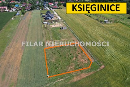 Działka budowlana 1128 m² z widokiem na las i pola działka Księginice