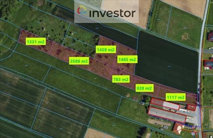 działka na sprzedaż 1117m2 działka Łańcut