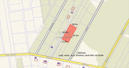 działka na sprzedaż 1822m2 działka Glinianka, Szkolna