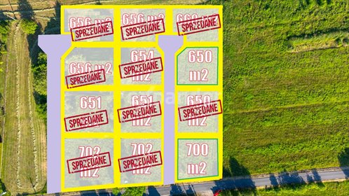 działka na sprzedaż 700m2 działka Orzesze, Zawiść, Łąkowa
