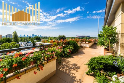 Penthouse z tarasem 50m2, panoramiczny widok, sauna, garaż mieszkanie Warszawa, Praga-Południe Saska Kępa, Zwycięzców