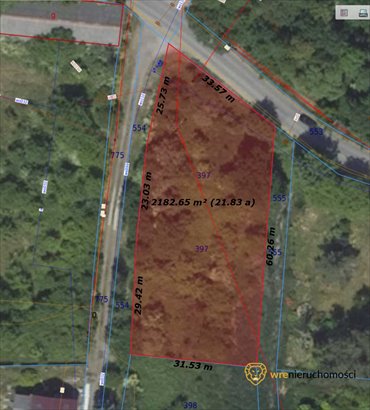 działka na sprzedaż 2300m2 działka Pęgów, Dworcowa