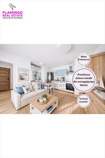 Nowoczesna kawalerka 30,72 m² z balkonem i komórką polecam! mieszkanie Gdańsk, Siedlce, Legnicka