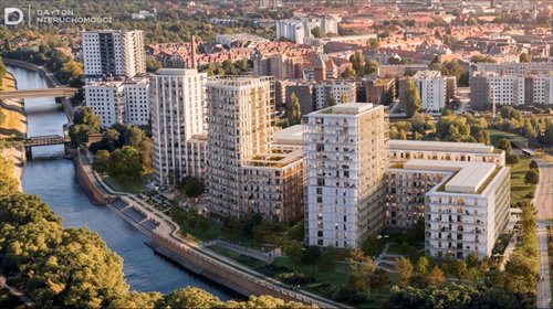 Zapraszam do nowoczesnego mieszkania 40,5 m² z pięknym widokiem na Odrę mieszkanie Wrocław, Kleczków, Browarna