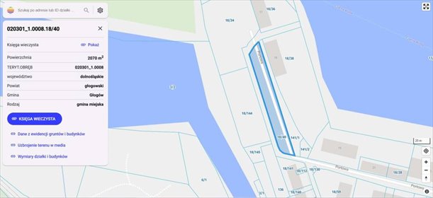 działka na sprzedaż 2070m2 działka Głogów, Portowa