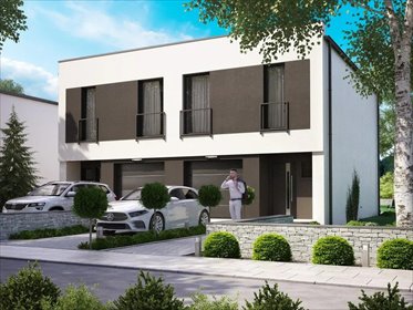 Nowoczesny bliźniak 105 m² z garażem i ogrodem dom Zajączków, Zajączków