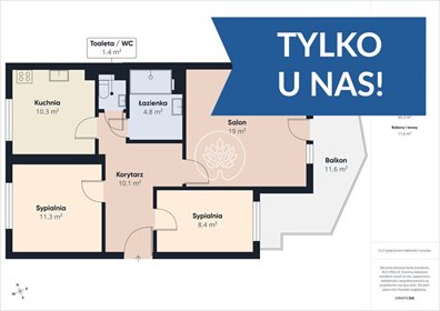 mieszkanie na sprzedaż 66m2 mieszkanie Bydgoszcz, Błonie, 11 Dywizjonu Artylerii Konnej