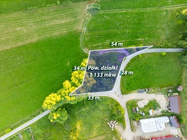 działka na sprzedaż 1133m2 działka Pieniążkowice