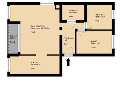 Przestronne 75 m² z dużym balkonem i trójstronną ekspozycją mieszkanie Dąbrowa Górnicza, Mydlice, Waleriana Łukasińskiego