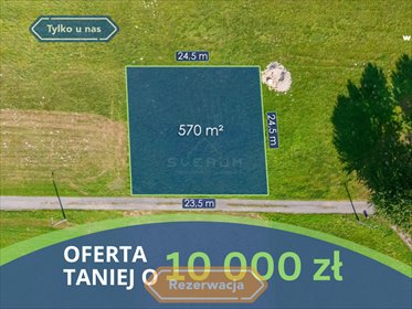 działka na sprzedaż 570m2 działka Kuchary, Polna