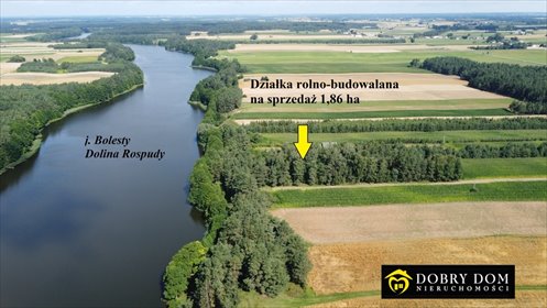 Działka z linią brzegową jeziora Bolesty - polecam! działka Sidory