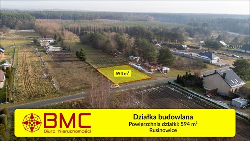 działka na sprzedaż 594m2 działka Rusinowice, Szpakowa