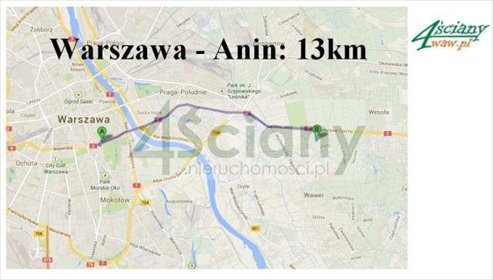 Do sprzedania działka leśna 3018 m² w Aninie z potencjałem pod podział działka Warszawa, Wawer, Anin