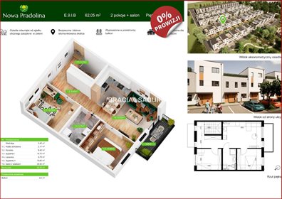 mieszkanie na sprzedaż 62m2 mieszkanie Tarnów, Zabłocie, Skrzyszowska