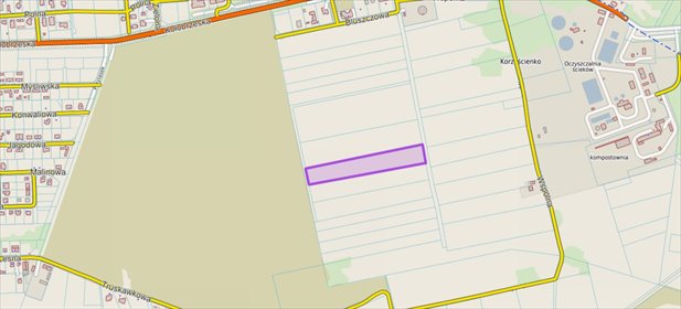 Do sprzedania działka inwestycyjna 18 272 m² w Kołobrzegu działka Korzystno, Korzystno