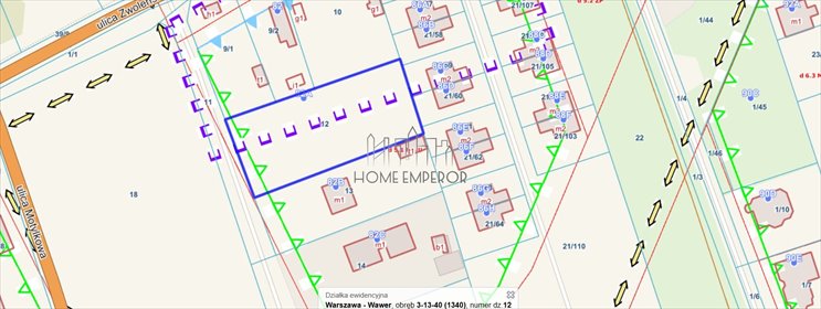 działka na sprzedaż 1732m2 działka Warszawa, Wawer, Zbytki, Zwoleńska
