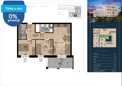 Przestronne 3-pokojowe mieszkanie 56,41 m2 w Fordonie mieszkanie Bydgoszcz, Fordon, Altanowa