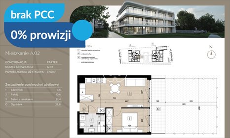 mieszkanie na sprzedaż 38m2 mieszkanie Bydgoszcz, Czyżkówko, Siedlecka
