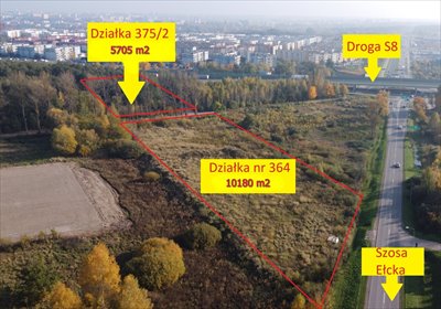 Działka inwestycyjna 1,02 ha pod handel i usługi działka Białystok, Bacieczki
