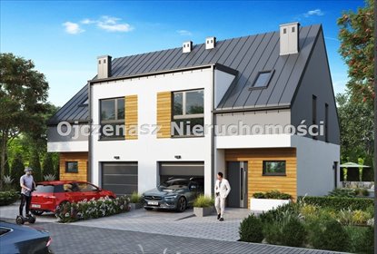 Nowoczesny dom bliźniak 110 m2 z garażem i tarasem dom Murowaniec